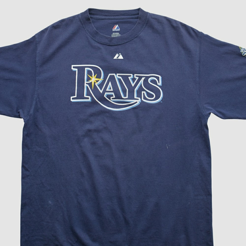 Navy Tampa Bay Rays Majestic 2008 T-shirt