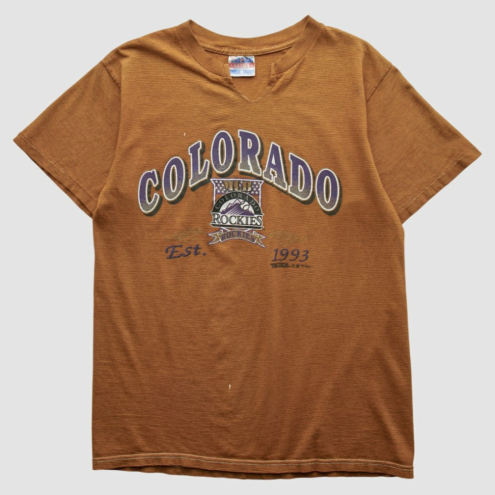 Brown Colorado Rockies Trench 1993 T-shirt