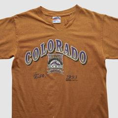 Brown Colorado Rockies Trench 1993 T-shirt
