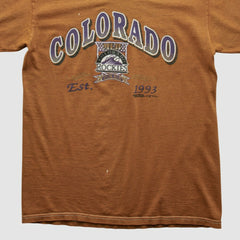 Brown Colorado Rockies Trench 1993 T-shirt