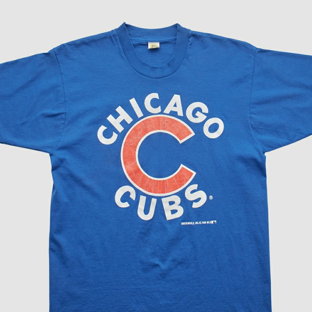 Blue Chicago Cubs Velva Sheen 1988 T-shirt