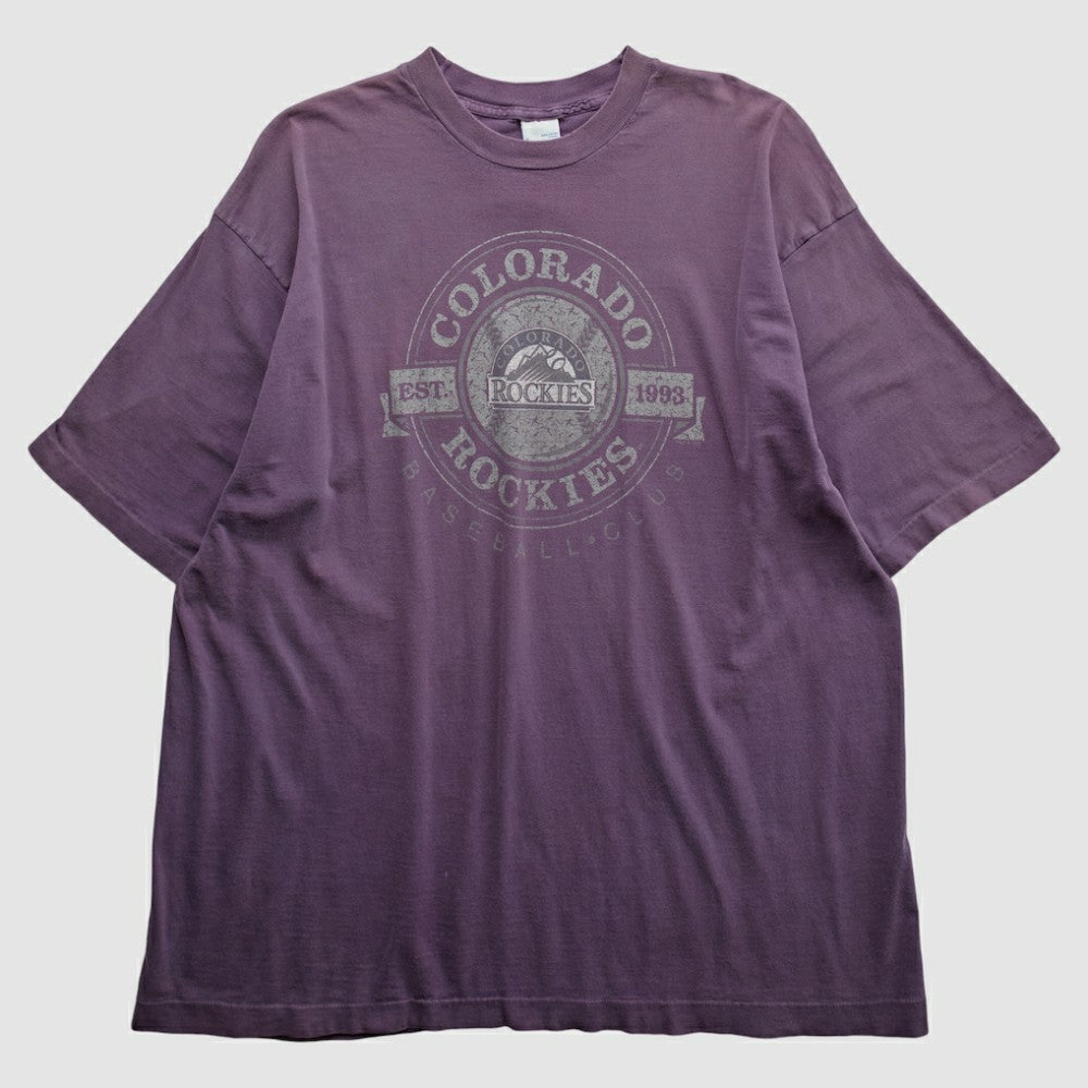 Purple Colorado Rockies Salem Sportswear 1993 T-shirt