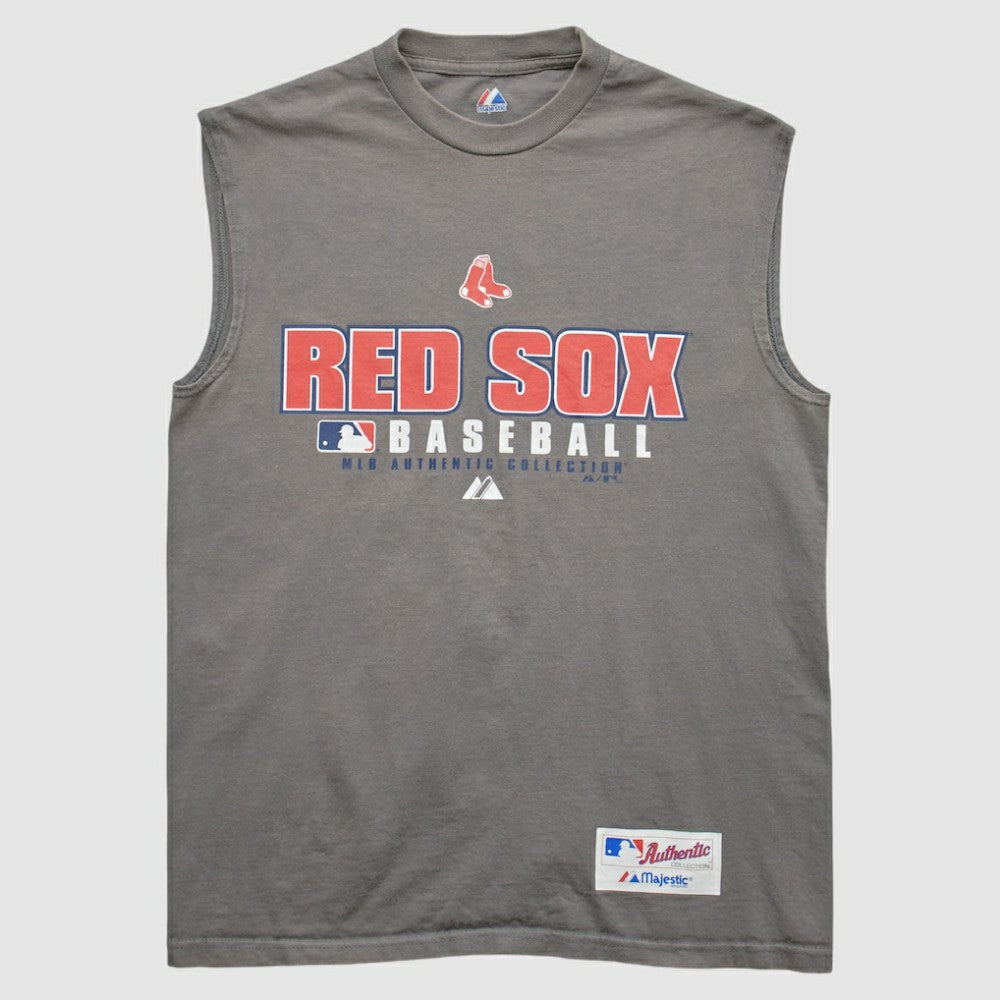 Gray Boston Red Sox Majestic 2000s Tank