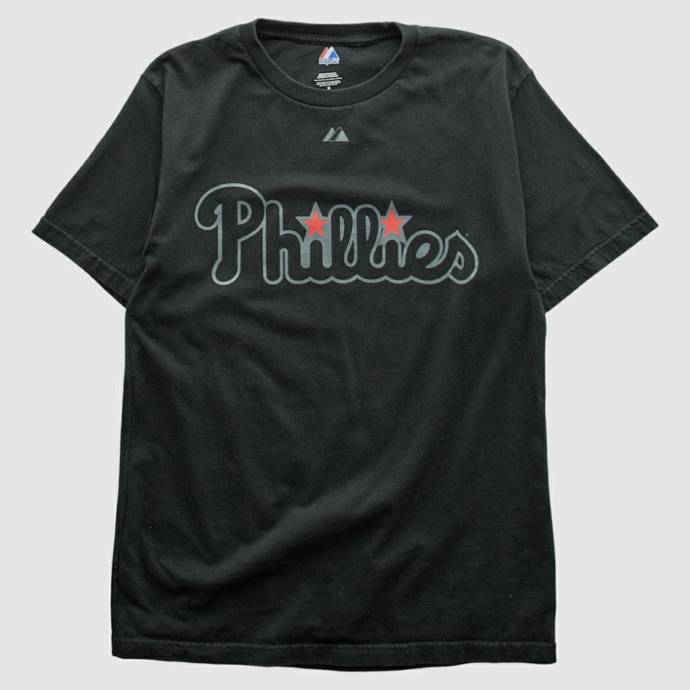 Black Philadelphia Phillies Majestic 2000s T-shirt