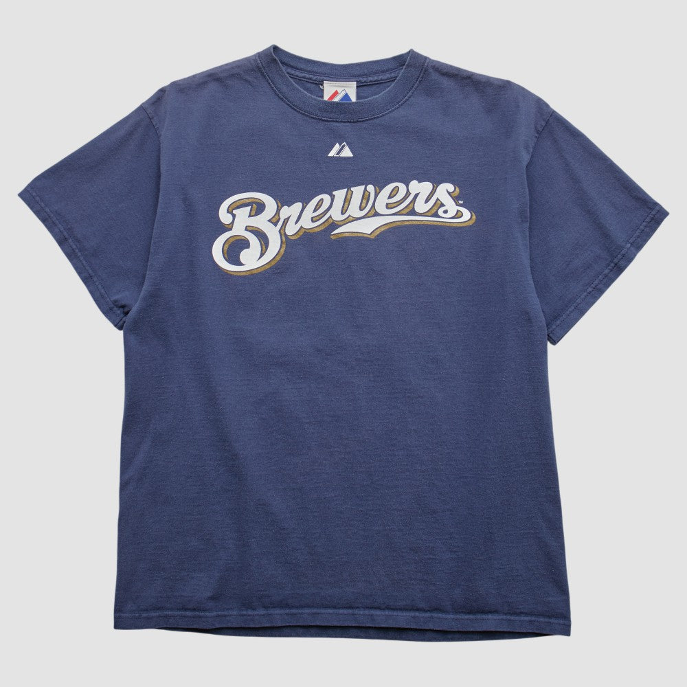 Navy Milwaukee Brewers Majestic 2008 T-shirt
