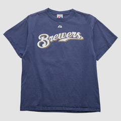 Navy Milwaukee Brewers Majestic 2008 T-shirt