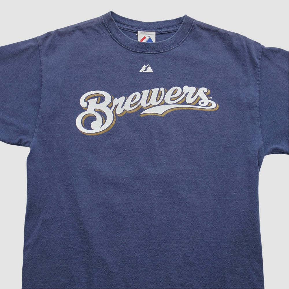 Navy Milwaukee Brewers Majestic 2008 T-shirt