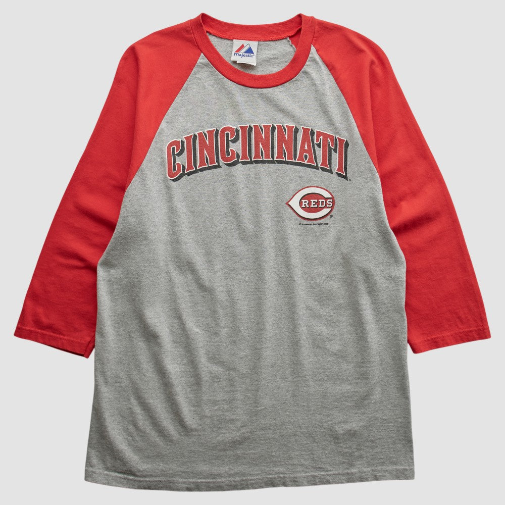 Heather Gray Cincinnati Reds Majestic 2000s T-shirt
