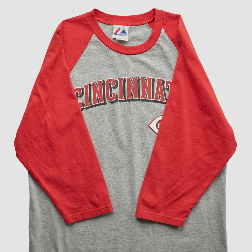 Heather Gray Cincinnati Reds Majestic 2000s T-shirt