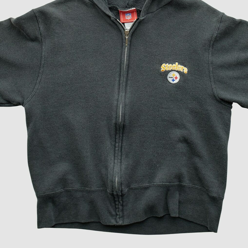 NFL 2000s Hooded Full Zip Sweatshirt - Pittsburgh Steelers Sweatshirts