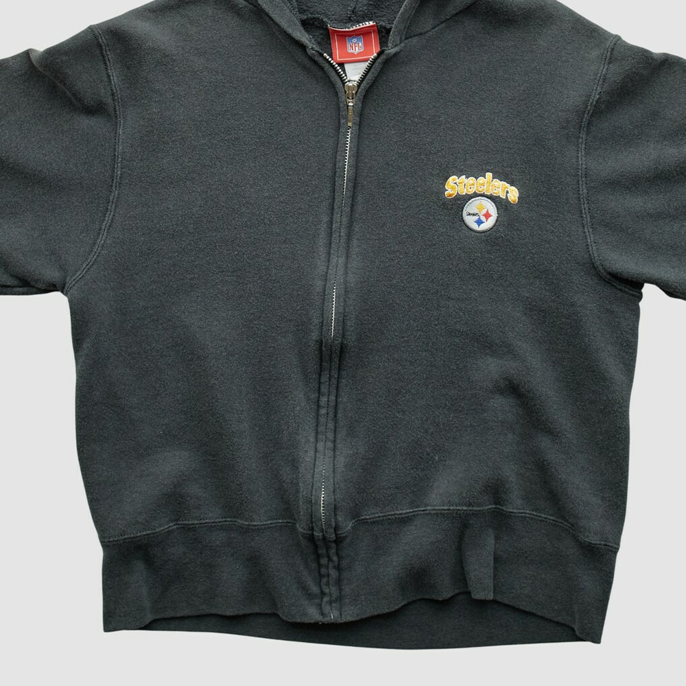 NFL 2000s Hooded Full Zip Sweatshirt - Pittsburgh Steelers Sweatshirts