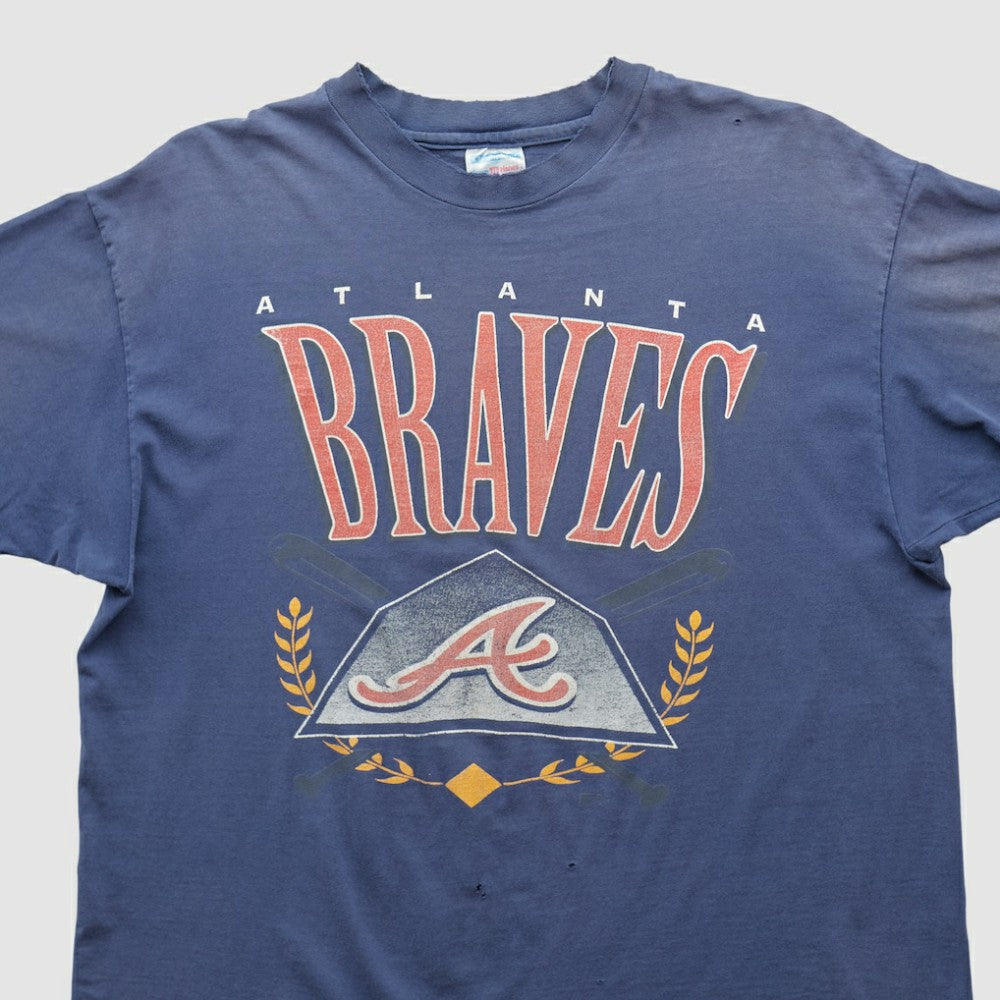 Navy Atlanta Braves Hanes 90s T-shirt