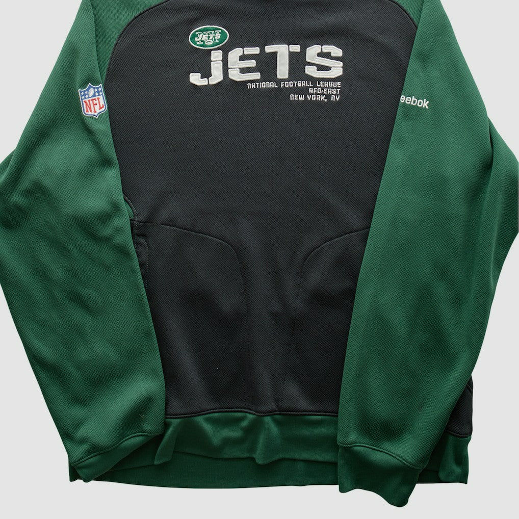Reebok 2010s Hooded Pullover Sweatshirt - New York Jets Pullover