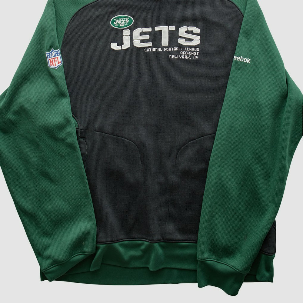 Reebok 2010s Hooded Pullover Sweatshirt - New York Jets Pullover
