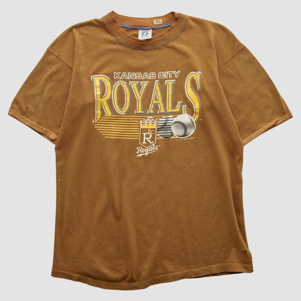 Brown Kansas City Royals Logo 7 90s T-shirt