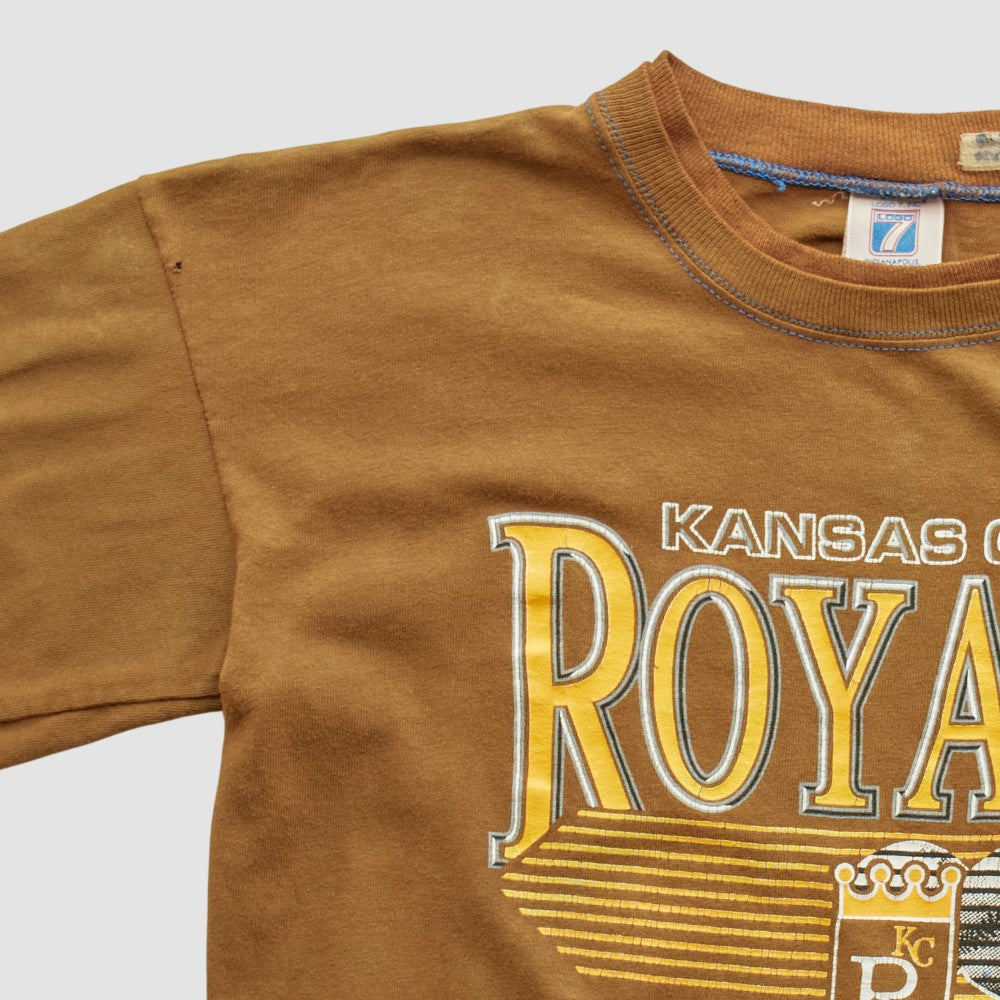 Brown Kansas City Royals Logo 7 90s T-shirt