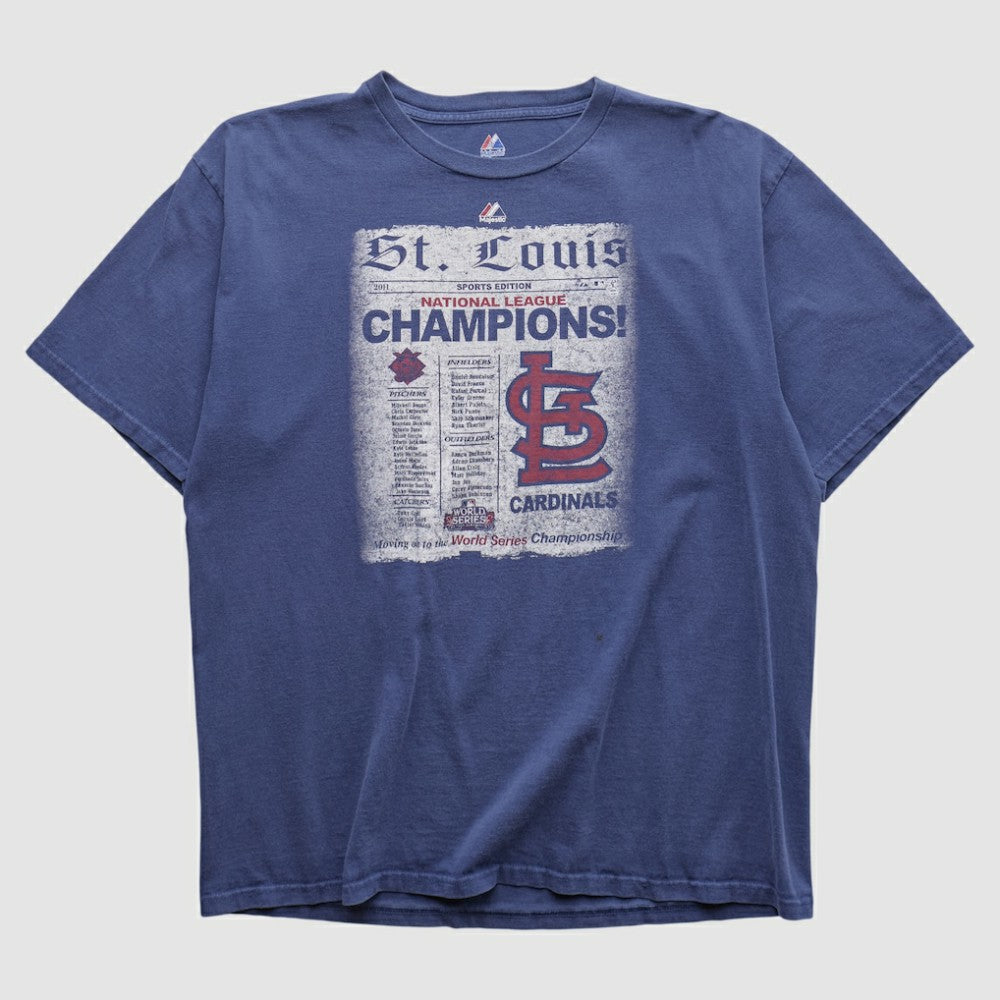 Navy St. Louis Cardinals Majestic 2011 T-shirt