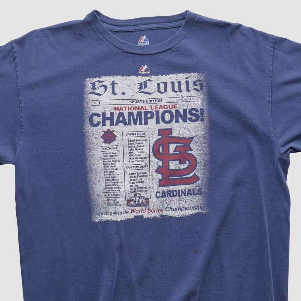 Navy St. Louis Cardinals Majestic 2011 T-shirt