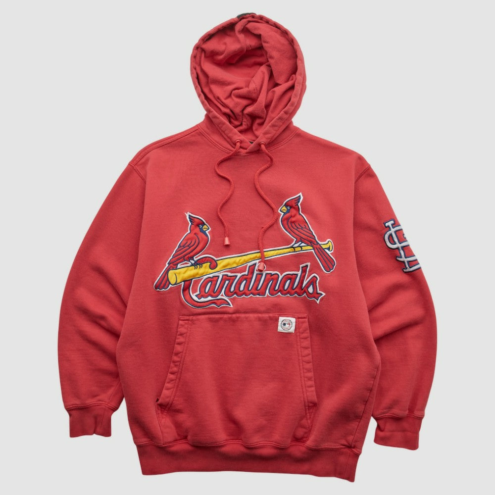 Red St. Louis Cardinals Stitches 2000s Hooded Pullover Sweatshirt