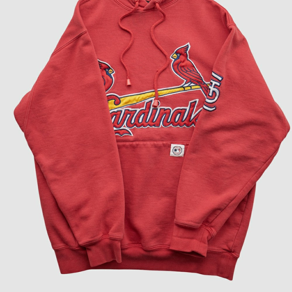 Red St. Louis Cardinals Stitches 2000s Hooded Pullover Sweatshirt