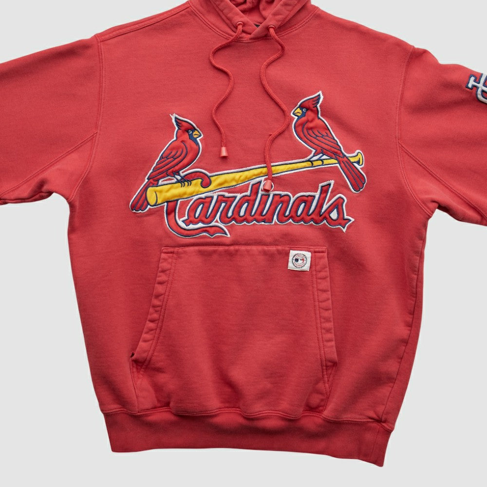 Red St. Louis Cardinals Stitches 2000s Hooded Pullover Sweatshirt