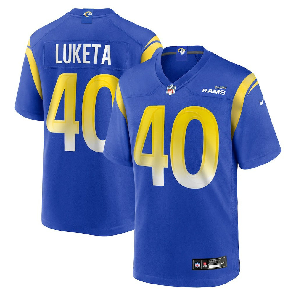 Jesse Luketa  Team Game Jersey - Los Angeles Rams Jerseys