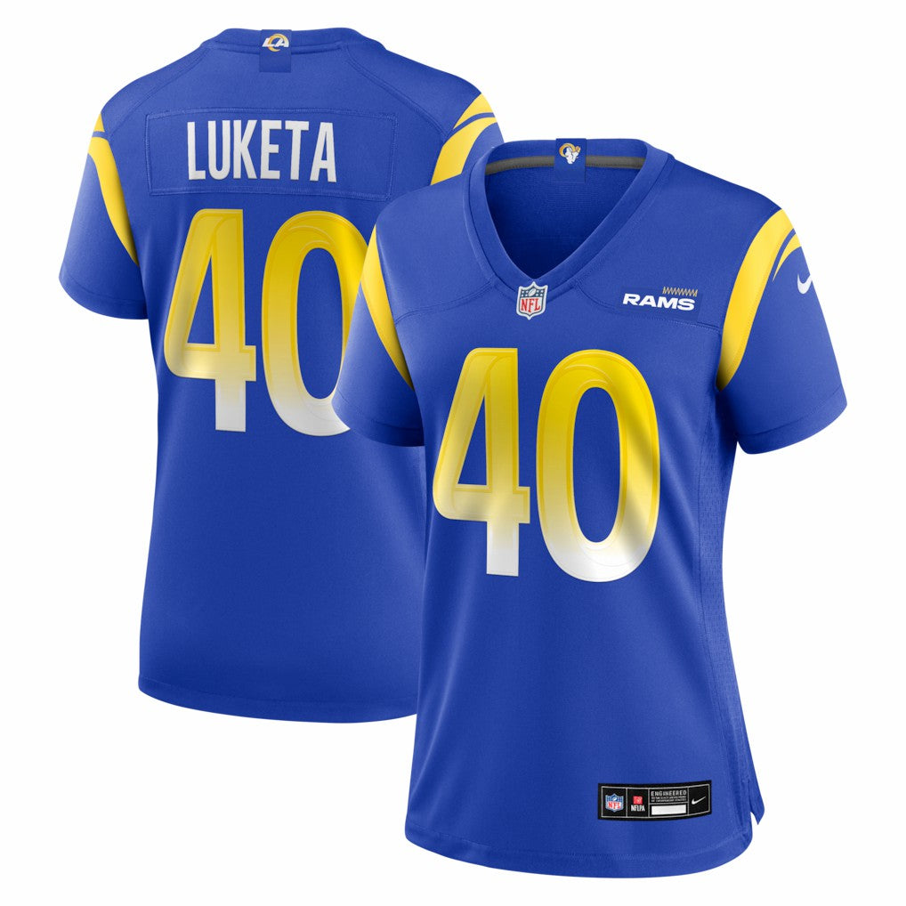 Jesse Luketa  Women's Team Game Jersey - Los Angeles Rams Jerseys