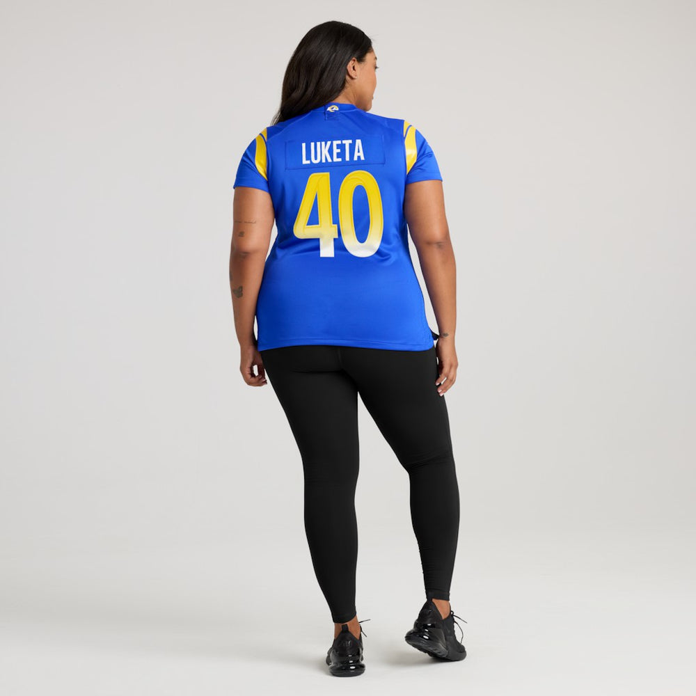 Jesse Luketa  Women's Team Game Jersey - Los Angeles Rams Jerseys