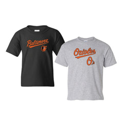 Black/Gray Baltimore Orioles Soft as a Grape Youth 2-Pack Logo T-Shirt Set