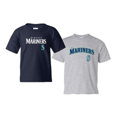 Navy/Gray Seattle Mariners Soft as a Grape Youth 2-Pack Logo T-Shirt Set