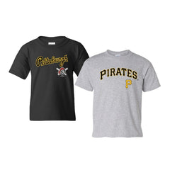 Black/Gray Pittsburgh Pirates Soft as a Grape Youth 2-Pack Logo T-Shirt Set