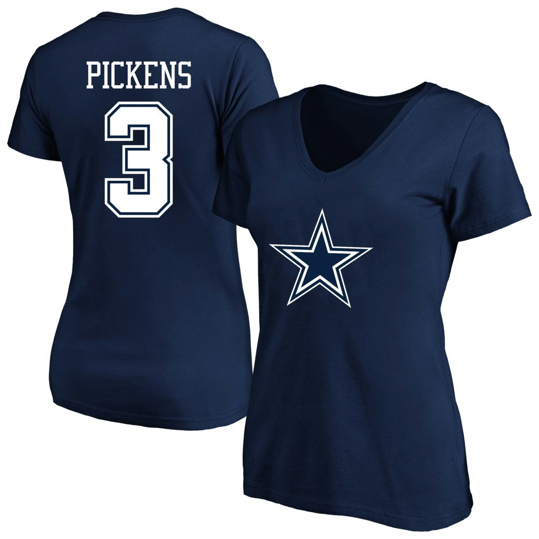 George Pickens  Women's Plus Size Name & Number V-Neck T-Shirt - Dallas Cowboys T-shirts