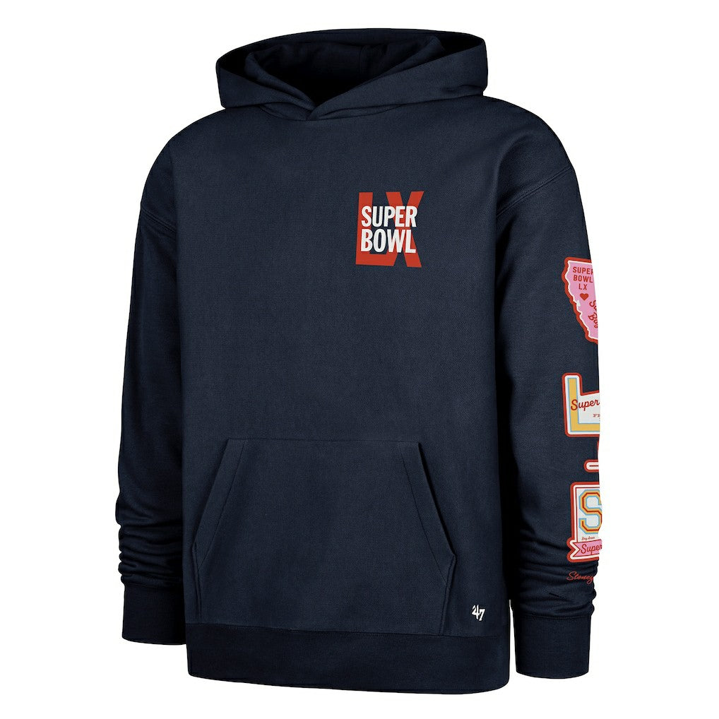 Stoney Clover Lane x '47 Women's Super Bowl LX Patches Foundation Hoodie - New England Patriots Hoodies