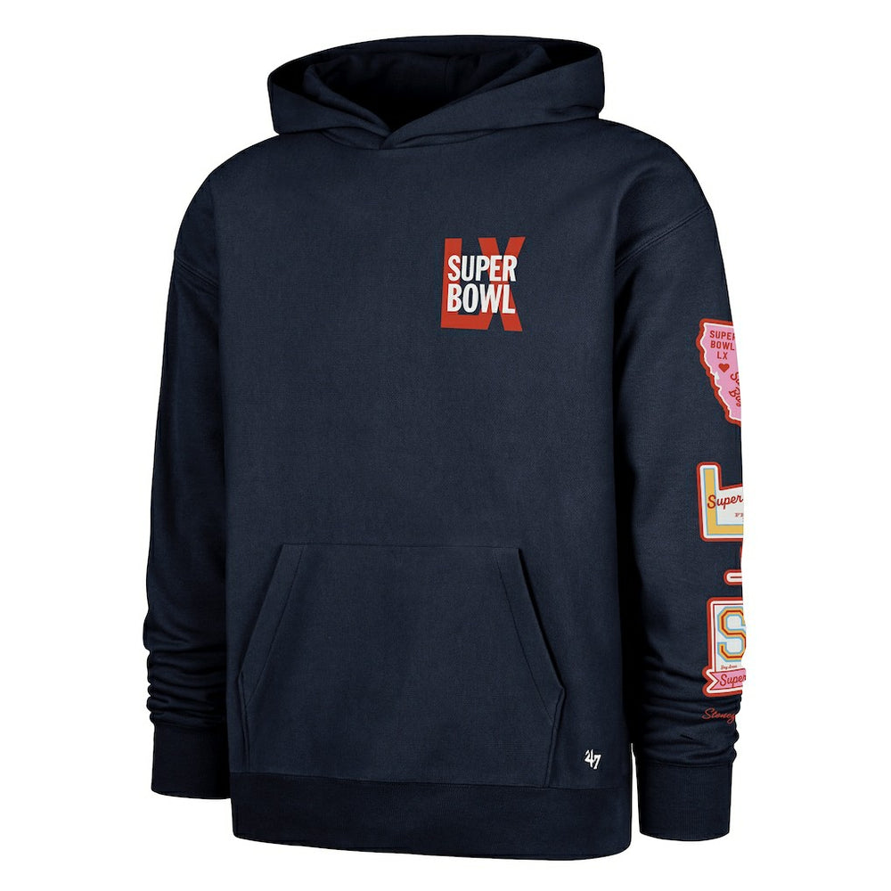 Stoney Clover Lane x '47 Women's Super Bowl LX Patches Foundation Hoodie - New England Patriots Hoodies