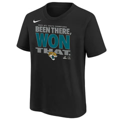 Youth 2025 AFC South Division Champions Locker Room Trophy Collection T-Shirt - Jacksonville Jaguars T-shirts