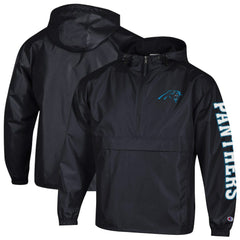 Packable Windbreaker Half-Zip Jacket - Carolina Panthers Jackets
