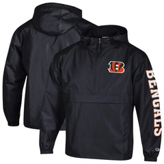 Packable Windbreaker Half-Zip Jacket - Cincinnati Bengals Jackets