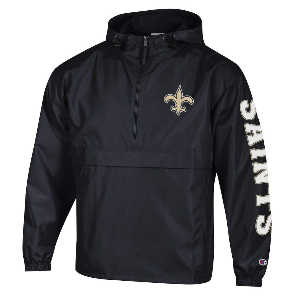 Packable Windbreaker Half-Zip Jacket - New Orleans Saints Jackets