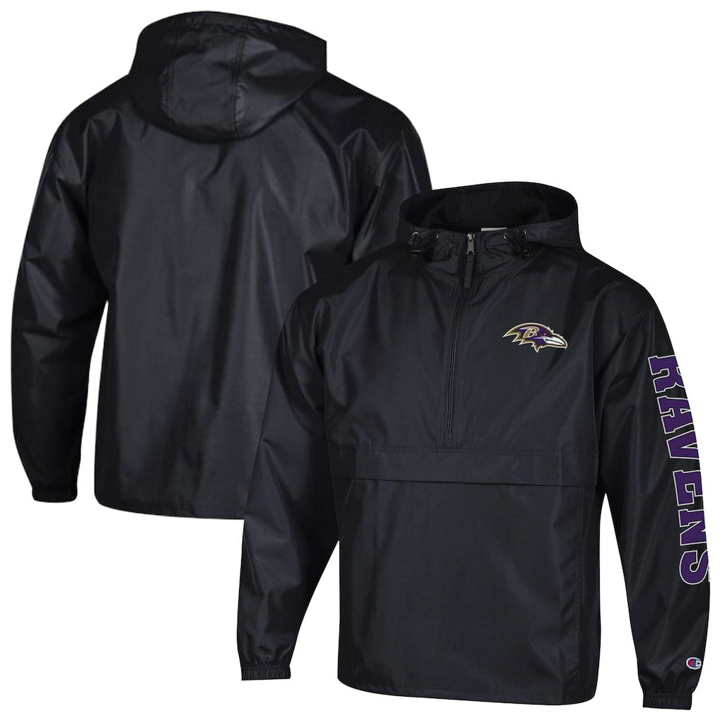 Packable Windbreaker Half-Zip Jacket - Baltimore Ravens Jackets