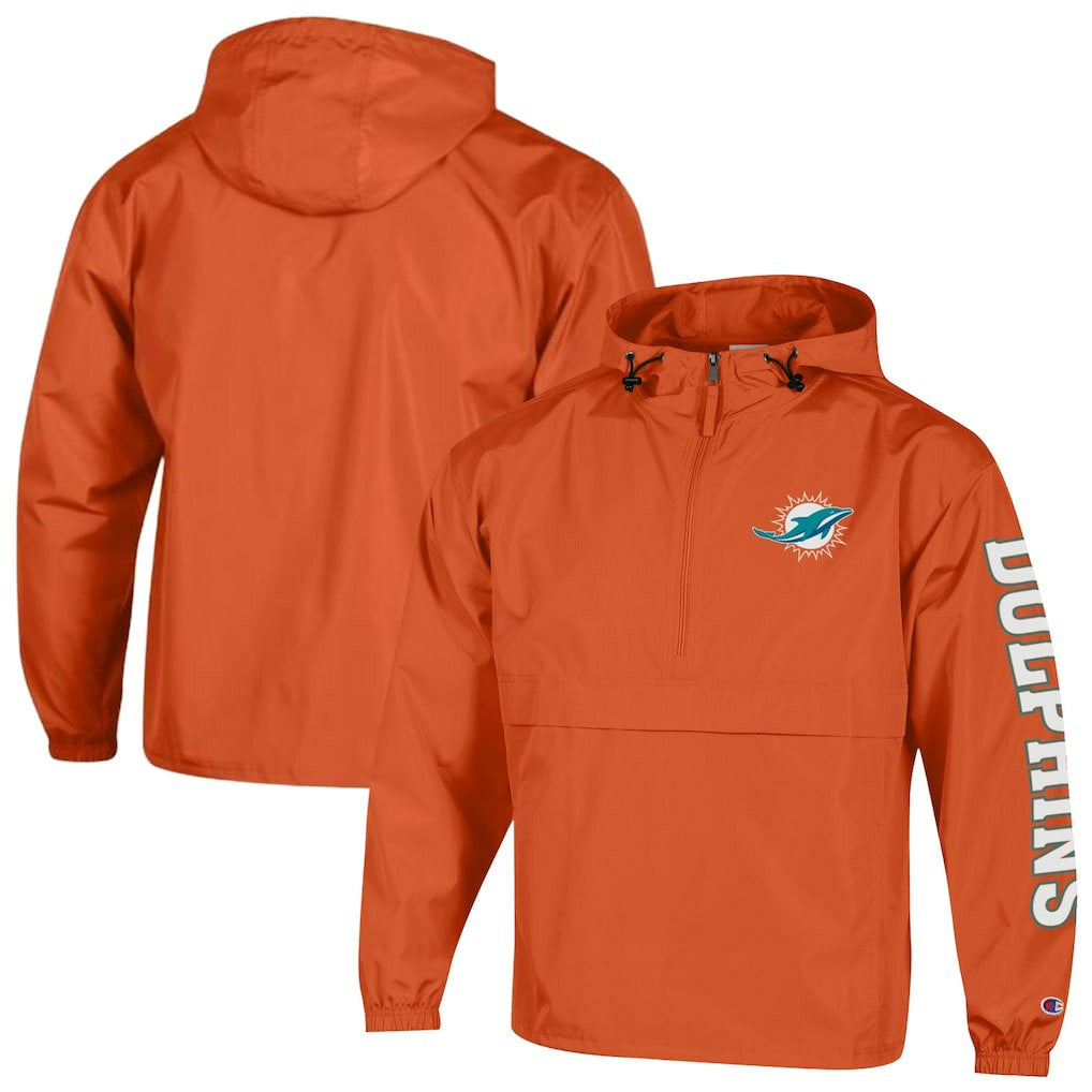 Packable Windbreaker Half-Zip Jacket - Miami Dolphins Jackets