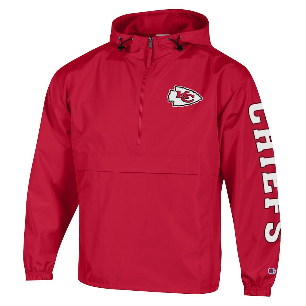 Packable Windbreaker Half-Zip Jacket - Kansas City Chiefs Jackets