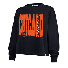 '47 Women's Stacked Sydney Long Sleeve T-Shirt - Chicago Bears T-shirts