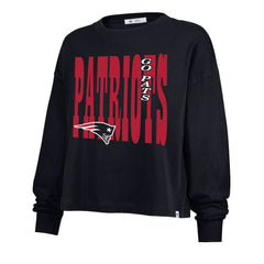 '47 Women's Stacked Sydney Long Sleeve T-Shirt - New England Patriots T-shirts