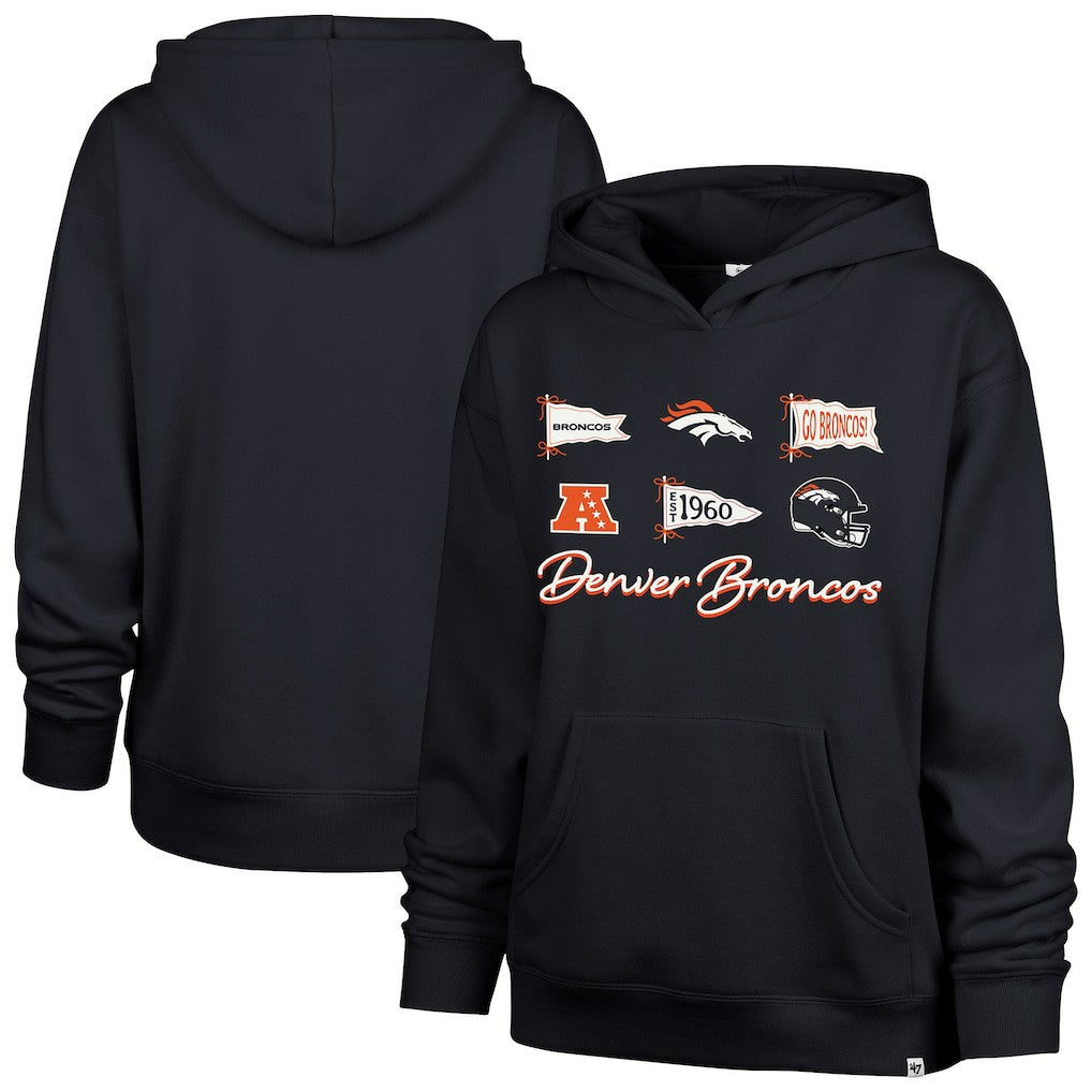 '47 Women's Bow & Banners Naomi Hoodie - Denver Broncos Hoodies