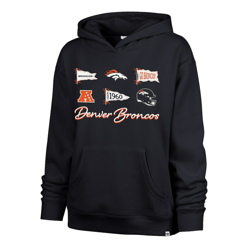 '47 Women's Bow & Banners Naomi Hoodie - Denver Broncos Hoodies
