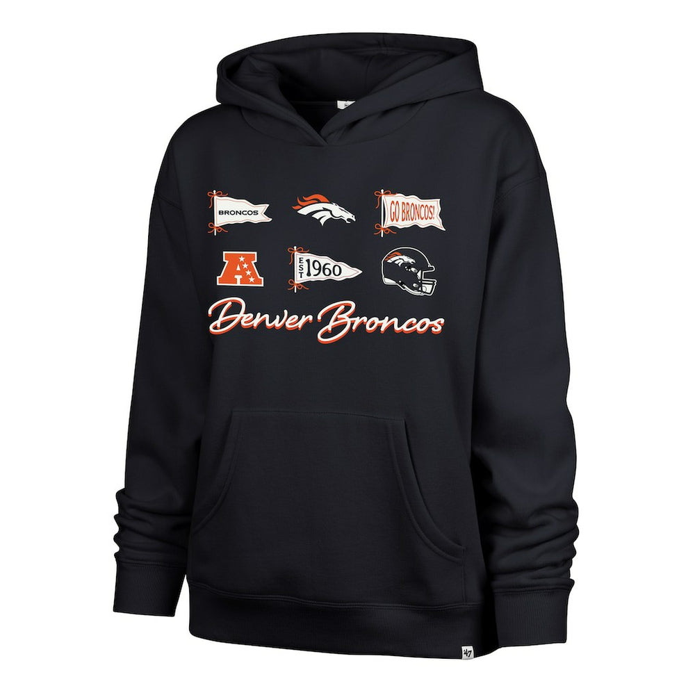 '47 Women's Bow & Banners Naomi Hoodie - Denver Broncos Hoodies