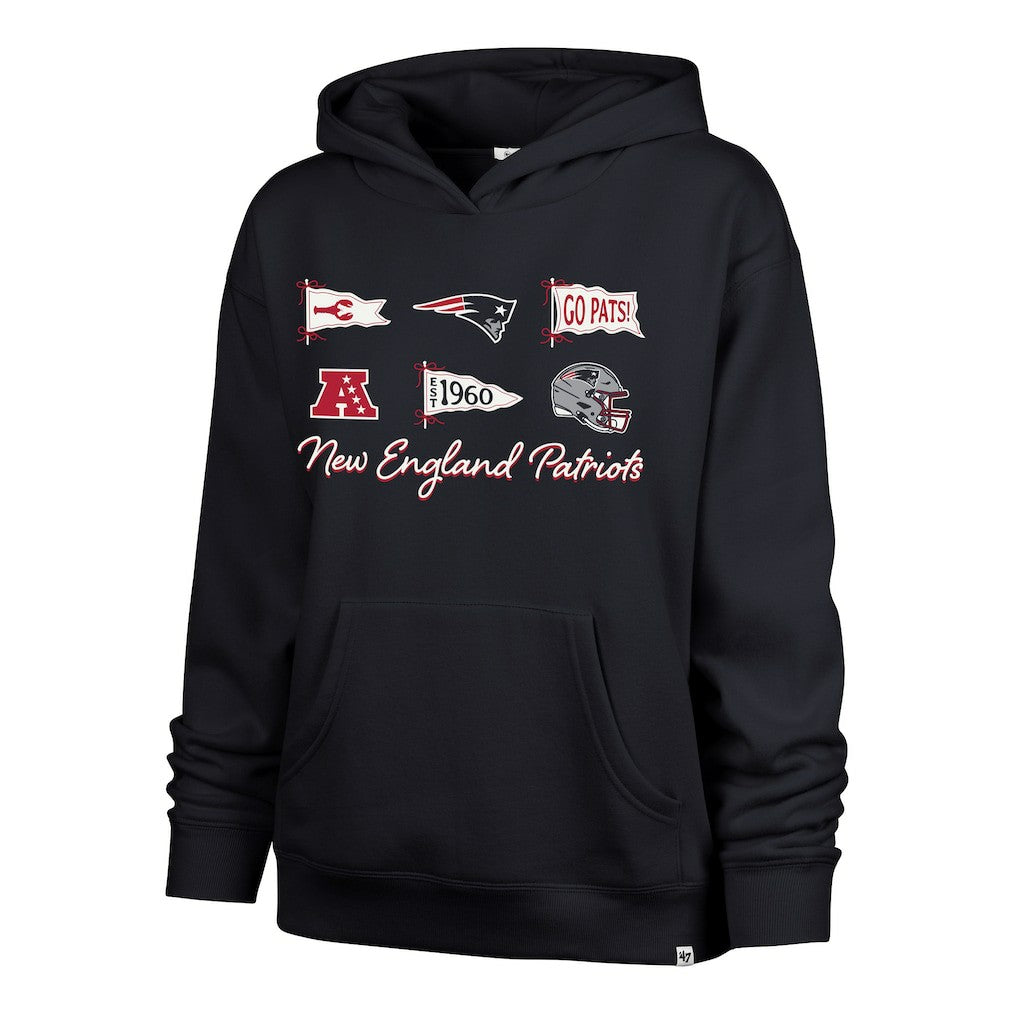 '47 Women's Bow & Banners Naomi Hoodie - New England Patriots Hoodies