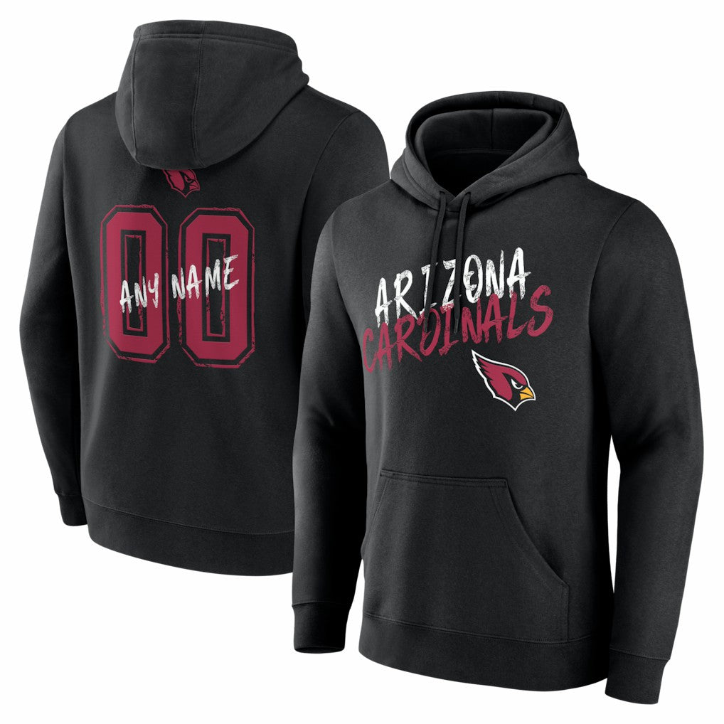 Hustle Personalized Name & Number Hoodie - Arizona Cardinals Hoodies