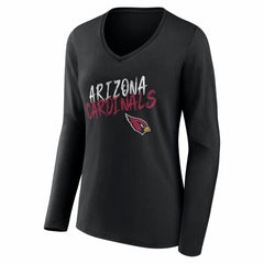 Women's Hustle Personalized Name & Number Long Sleeve V-Neck T-Shirt - Arizona Cardinals T-shirts