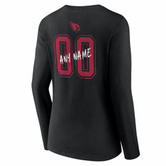 Women's Hustle Personalized Name & Number Long Sleeve V-Neck T-Shirt - Arizona Cardinals T-shirts